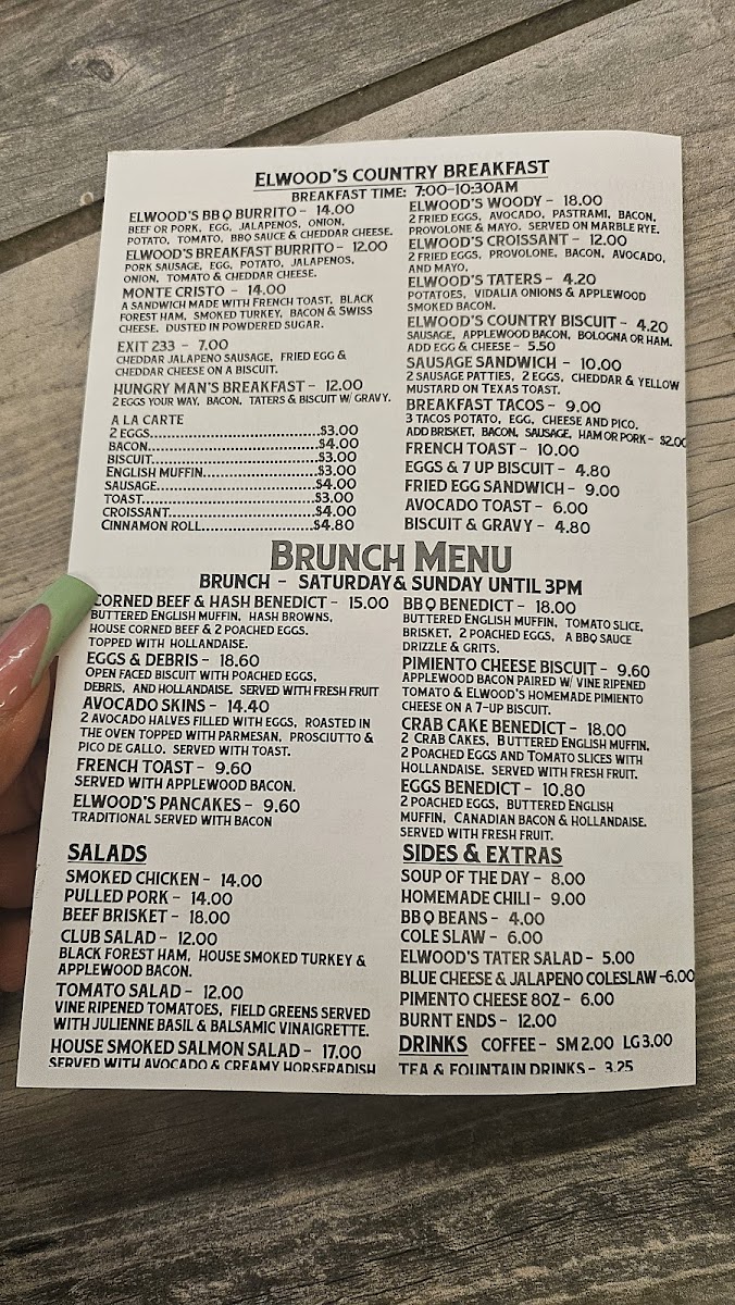 Elwood's Shack Menu - Image 3