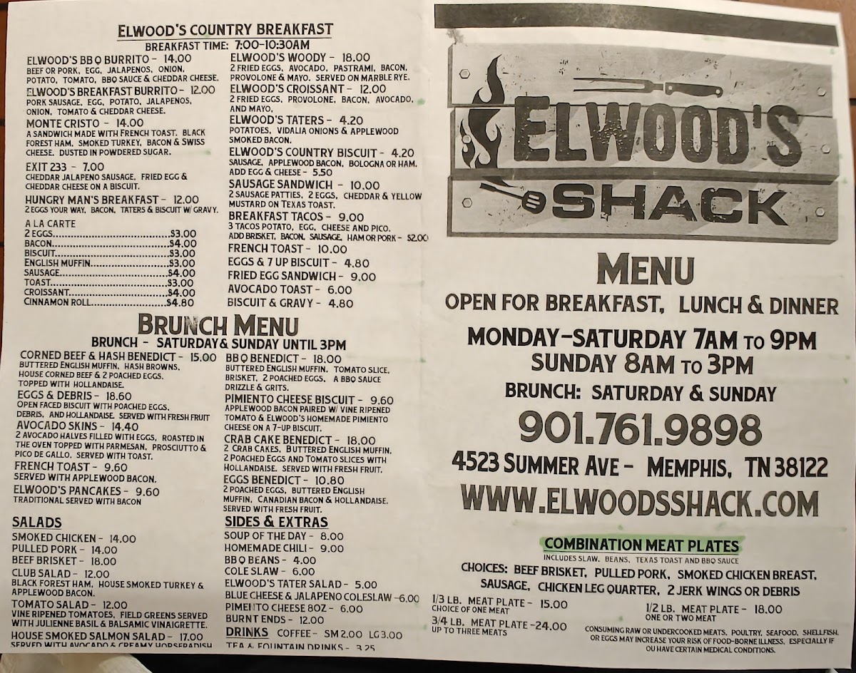 Elwood's Shack Menu - Image 5